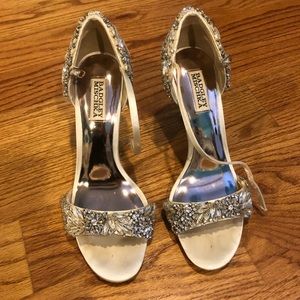 Ivory Jeweled 4 Inch Heels